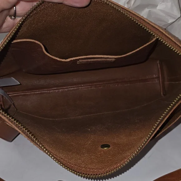 {Madewell} The Transport Leather Crossbody - Cognac Brown - Picture 10 of 15